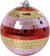 Rice - Disco Ball With Stripes And Gold - Pink Gold And Red - Medium