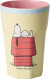 Rice - Melamine Cup With Cream Snoopy Print - Cream And Yellow - 400 Ml