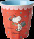 Rice - Melamine Cup With Snoopy Print - Red - Medium