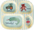 Rice - Melamine Kids 4 Room Plate - Blue Abc Print - Blue