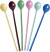 Rice - Melamine Latte Spoons - Assorted Solid Colors - Set Of 6