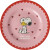 Rice - Melamine Side Plate With Pink Snoopy Print - Pink