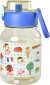 Rice - Plastic Kids Drinking Bottle - Paris Print - Blue - 700 Ml