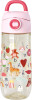 Rice - Plastic Kids Drinking Bottle With Abc Print - Pink - 550 Ml