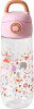 Rice - Plastic Kids Drinking Bottle With Fun Fair Print - Pink - 550 Ml