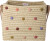 Rice - Raffia Square Basket With Dots And Leather Handles