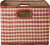 Rice - Raffia Square Basket With Handle Opening - Brown Checks - Large