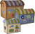 Rice - Raffia Toy Baskets With Hero Theme - Blue - Set Of 3 Large Medium