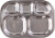 Rice - Stainless Steel 5 Room Plate With Mint Fun Fair Laser Print - Mint -