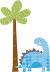 Roommates - Babysaurus Growth Chart - Wallstickers Rmk2024Slm