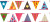 Roommates Decor - Farverige Party Bannere - Wallstickers