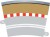 Scalextric Skinner - Single Lane Curve Outer Border - 4 Stk - C7019