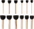 Skumstencil Pensler - L 9-10 Cm - Ø 13 20 25 35 Mm - 12 Stk