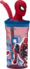 Spiderman - Drikkedunk Med Sugerør - Tumbler - 360 Ml