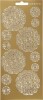 Blomster Klistermærker - Guld