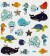Stickers - Havets Dyr - Ark 15X16 5 Cm - 1 Ark