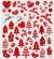 Stickers - Jul - Ark 15X16 5 Cm - Rød - Hvid - 1 Ark