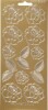 Blomster Klistermærker - Roser - Guld