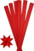 Stjernestrimler - L 73 Cm - Ø 11 5 Cm - B 25 Mm - Rød - 100 Strimler