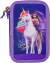 Stor - Unicorn Academy - Fyldt Dobbelt Penalhus - 195 X 125 X 5 Cm