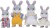 Sylvanian Families Figurer - Kanin Familie - 4030