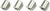 Tc-01 Aluminum Rocker Arm Posts 4Pcs - 54963 - Tamiya