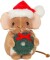 Teddy Hermann - Julemus Bamse Med Adventskrans - 11 Cm