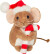 Teddy Hermann - Julemus Bamse Med Bismarck Stok - 11 Cm