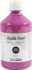 Tekstilmaling - Halvdækkende - Pink - 500 Ml
