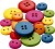 Træknapper - Ø 12-20 Mm - 2-4 Huller - Assorterede Farver - 360 Stk