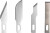 Vallejo - 5 Assorterede Knivblade Til No 1 Kniv - T06010