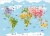 Verdenskort Plakat Til Væg For Børn - 50X70 Cm