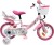 Volare - Unicorn Cykel - 12 Tommer - Støttehjul Kurv Sæde - Pink
