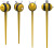 Winkee - Madpinde - Bee Food Pick Set - Vibrant Yellow And Black -