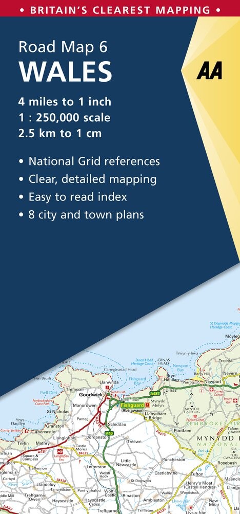 Aa Road Map Britain 6: Wales - Diverse - English Book