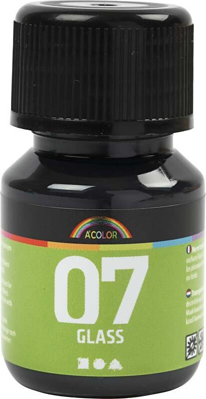 A-color - Lakmaling Sæt - Glass - Sort - 30 Ml billede