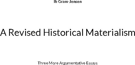 Billede af A Revised Historical Materialism - Ib Gram-jensen - English Book
