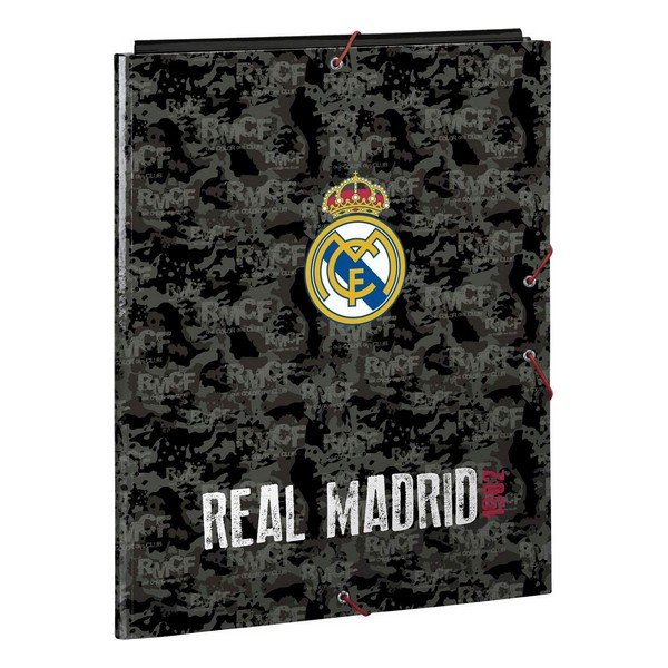 Billede af A4 Mappe Med Real Madrid Logo - Sort Grøn