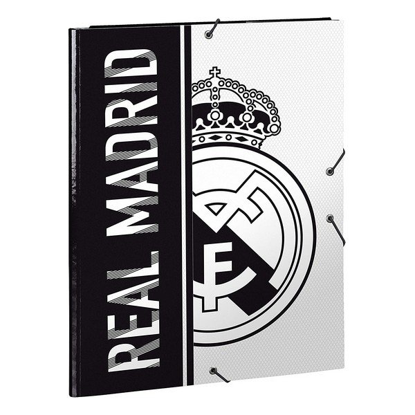Billede af A4 Mappe Med Real Madrid Logo - Sort Hvid