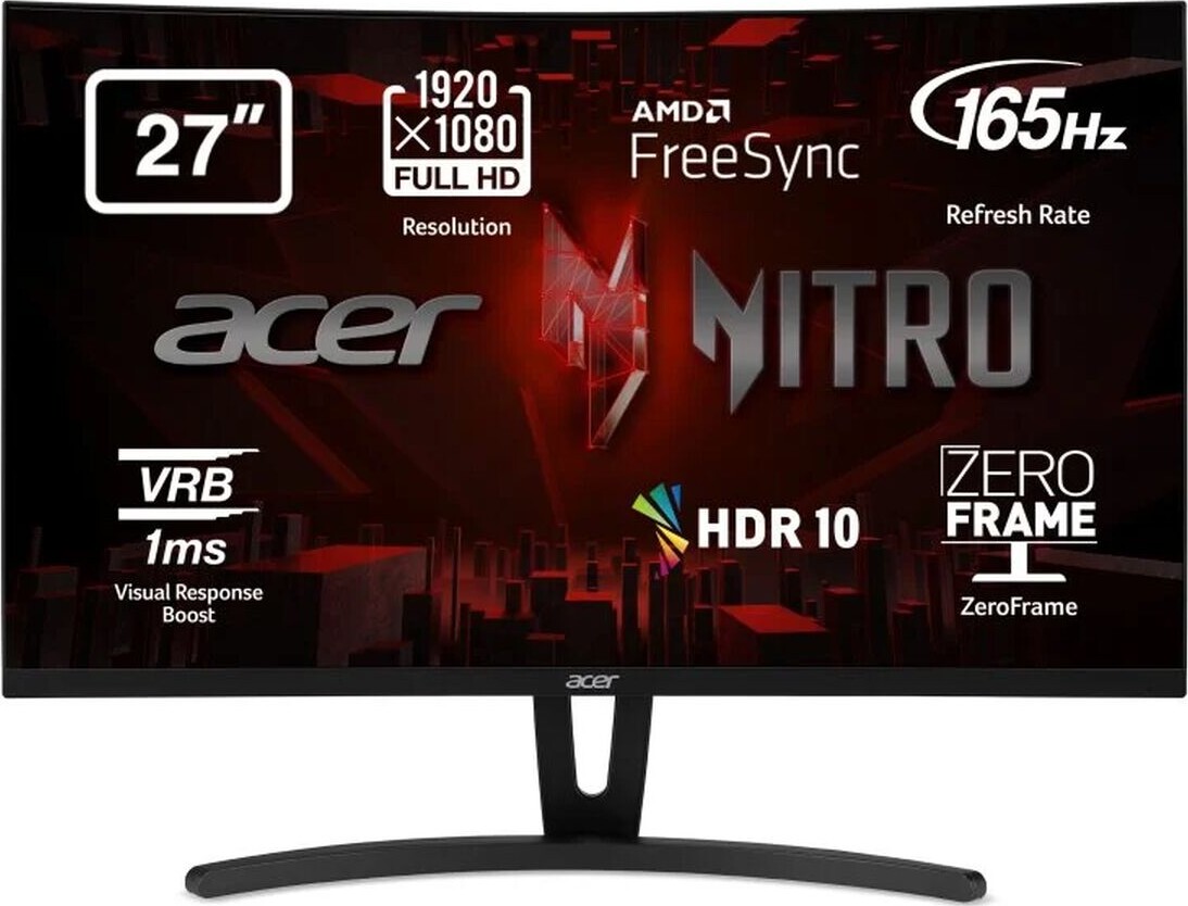Acer Ed273 P – 27″ Gaming Skærm – 165hz Fuld Hd Hdr10