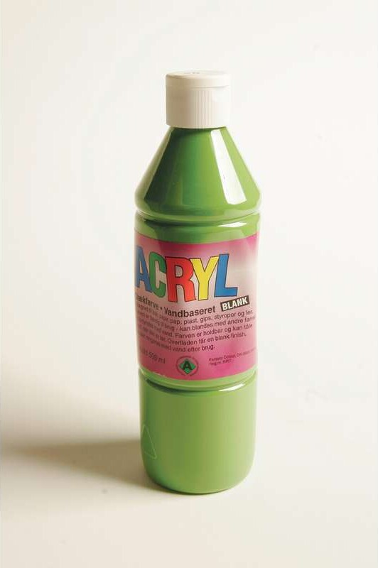 Fantasy Color - Acryl Maling - Lysegrøn - Blank - 500 Ml - Fantasy