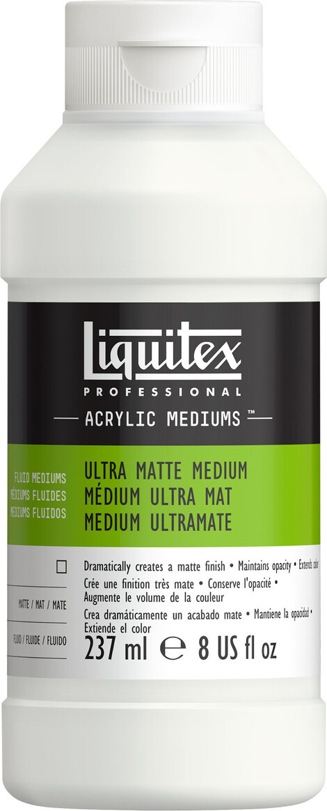 Se Liquitex - Fluid Medium: Acrylic Ultra Matte Medium 237ml hos Gucca.dk