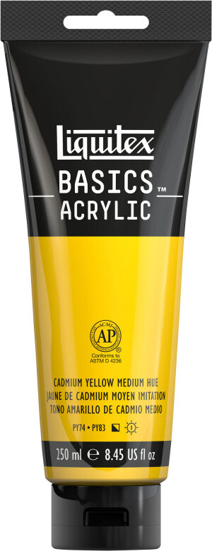 Liquitex - Basics Akrylmaling - Cadmium Yellow Medium Hue 250 Ml