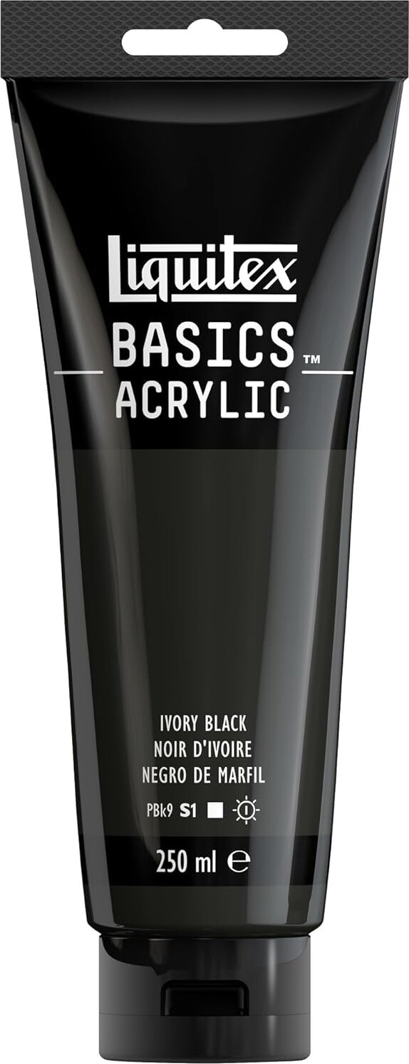 Liquitex - Basics Akrylmaling - Ivory Black 250 Ml
