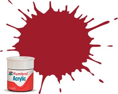 Humbrol - Akryl Maling - 14 Ml - Crimson Klar Rød - Replacement - 20