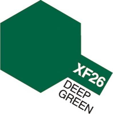 Tamiya - Acrylic Mini - Xf-26 Deep Green Flat 10 Ml - 81726