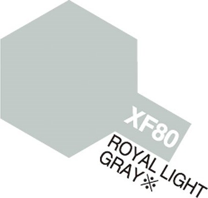 Tamiya - Acrylic Mini - Xf-80 Royal Light Gray Flat 10 Ml - 81780