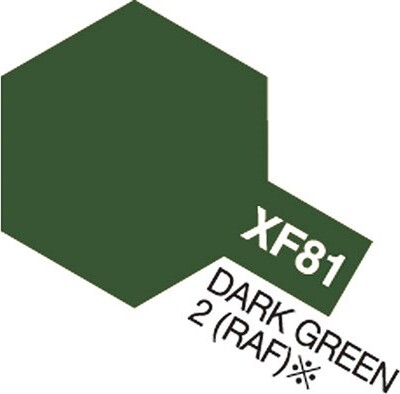 Tamiya - Acrylic Mini - Xf-81 Dark Green 2 Raf Semi Gloss 10 Ml - 81781