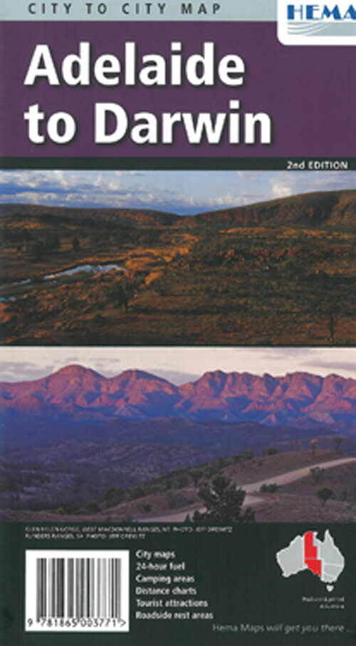 Billede af Adelaide To Darwin City - Hema Maps - English Book