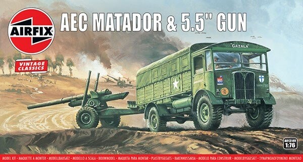 Se Airfix - Aec Matador + 5,5" Gun - Vintage Classics - 1:76 - A01314v hos Gucca.dk